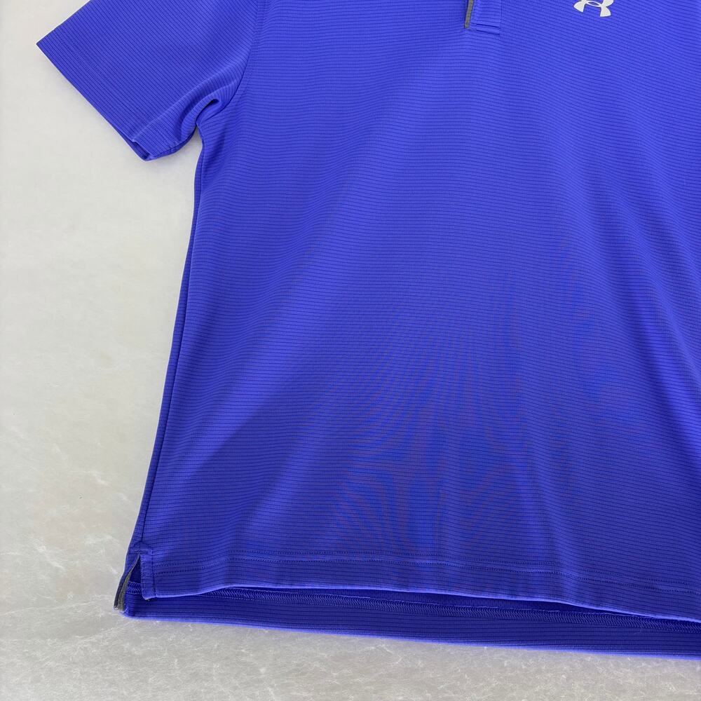 Under Armour Men's UA Tech Polo Purple HeatGear Loose Fit Medium - Picture 10 of 14